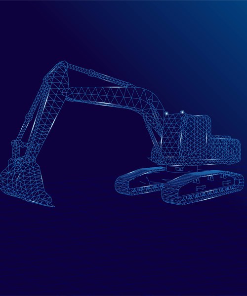 A digital image of a digger